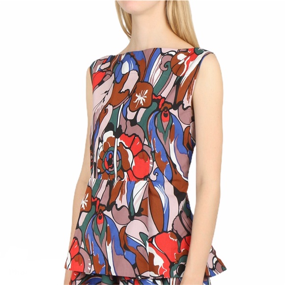 FINAL SALE Marni Sleeveless Floral Blouse Top Boatneck 40 4 - Picture 11 of 11